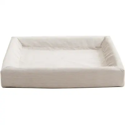 Bia Bed rib hoes hondenmand zand 120 x 100 x 15 cm – corduroy, maat 7