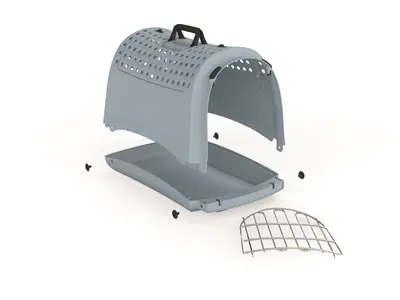 Imac reismand Linus Cabrio 2nd Life gerecycled lichtblauw 50 x 32 x 34,5 cm - Afbeelding 4