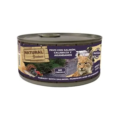 Natural Greatness kattenvoer kalkoen, zalm, pompoen en veenbes 185 g
