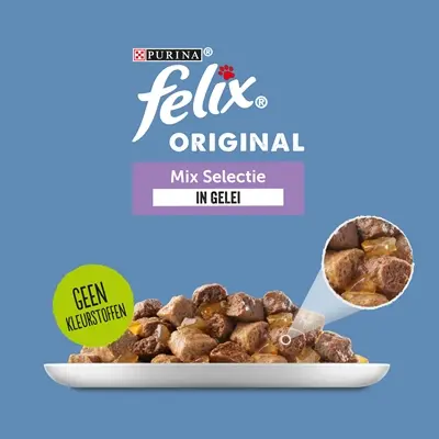Felix kattenvoer Original Mix Box gelei 44 x 85 g – rund, kip, tonijn, zalm - Afbeelding 5
