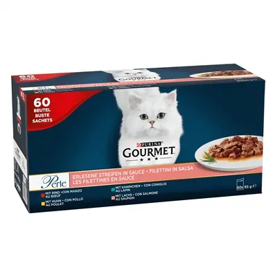 Gourmet Perle mini filets in saus 60 x 85 g – kip, konijn, rund, zalm - Afbeelding 4
