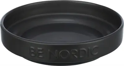 Trixie Be Nordic voerbak kat keramiek/rubber zwart 300 ml 16 cm