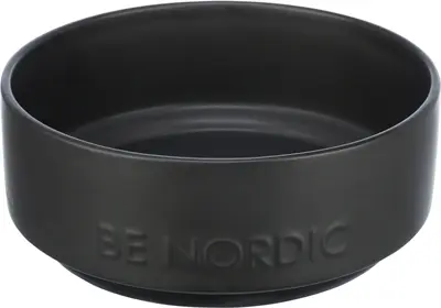 Trixie Be Nordic voerbak keramiek/rubber zwart 1,2 liter 18 cm