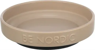 Trixie Be Nordic voerbak kat keramiek/rubber taupe 300 ml 16 cm