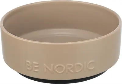 Trixie Be Nordic voerbak keramiek/rubber taupe 1,2 liter 18 cm