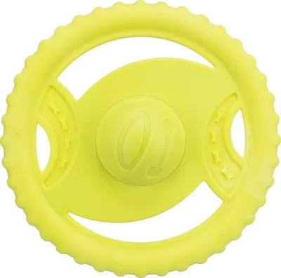 Trixie Aqua hondenspeelgoed schijf TPR geel 20 cm – drijvend