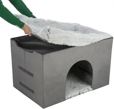 Trixie hondenmand Huis Harvey met trap grijs/wit 154 x 60 x 60 cm - Afbeelding 9