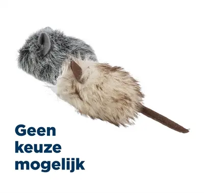 Trixie kattenspeelgoed pluche muis met catnip assorti 9 cm