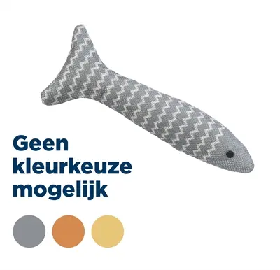 Trixie kattenspeeltje vis stof met catnip assorti 20 cm
