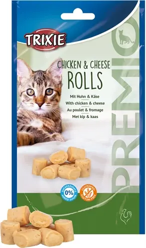 Trixie Premio kattensnack kip en kaas rolletjes 50 g – glutenvrij - Afbeelding 4