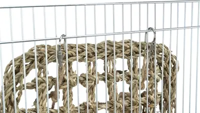 Trixie knaagdiermat van zeegras 18 x 30 cm – met houten en rotan balletjes - Afbeelding 7