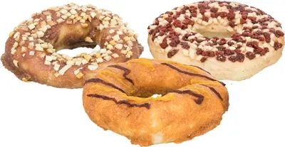 Trixie kauwdonuts voor honden mix 10 cm – 50 stuks, glutenvrij - Afbeelding 2