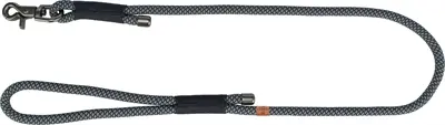 Trixie Soft Rope hondenriem zwart/grijs 100 x 1 cm