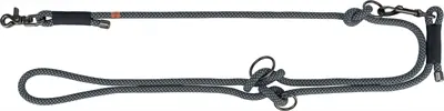Trixie Soft Rope hondenriem verstelbaar zwart/grijs 200 x 1 cm