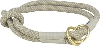 Trixie halsband hond Soft half-slip grijs/lichtgrijs 45 x 1 cm