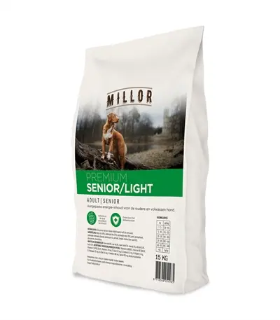 Millor hondenvoer Extruded Adult Senior/Light 15 kg – kip, eend en vis