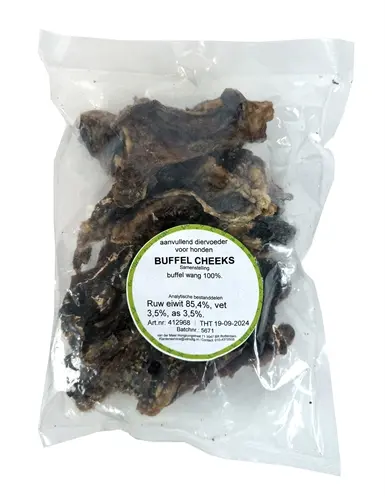 Petsnack buffel cheeks 500 g – kauwsnack zonder conserveringsmiddelen - Afbeelding 3