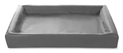 Bia Bed kunstleren hoes hondenmand grijs 100 x 80 x 15 cm – maat 6