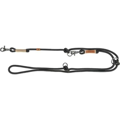 Trixie Be Nordic hondenriem verstelbaar zwart/zand 200 x 1,3 cm