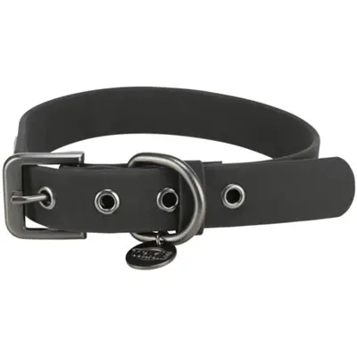 Trixie Citystyle halsband hond PVC zwart 30-37 x 2 cm