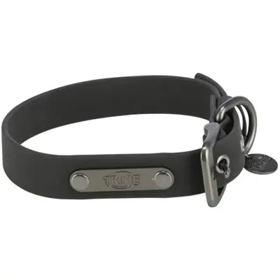 Trixie Citystyle halsband hond PVC zwart 40-47 x 2,5 cm - Afbeelding 2