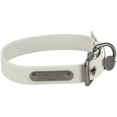 Trixie Citystyle halsband hond PVC lichtgrijs 45-52 x 2,5 cm - Afbeelding 2