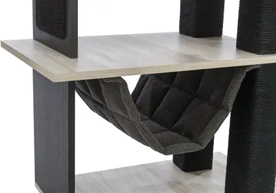 Trixie krabpaal Citystyle grijs/zwart 98 cm – met grot en hangmat - Afbeelding 6