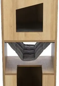 Trixie krabpaal Citystyle Cat Tower bruin/grijs 41 x 38 x 105 cm - Afbeelding 1