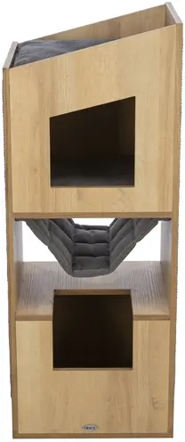 Trixie krabpaal Citystyle Cat Tower bruin/grijs 41 x 38 x 105 cm