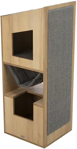 Trixie krabpaal Citystyle Cat Tower bruin/grijs 41 x 38 x 105 cm - Afbeelding 4