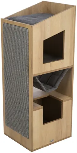 Trixie krabpaal Citystyle Cat Tower bruin/grijs 41 x 38 x 105 cm - Afbeelding 5