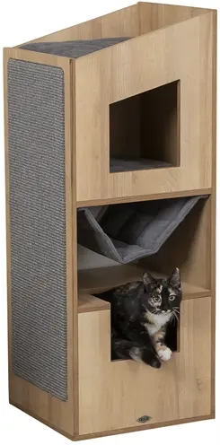 Trixie krabpaal Citystyle Cat Tower bruin/grijs 41 x 38 x 105 cm - Afbeelding 9