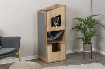 Trixie krabpaal Citystyle Cat Tower bruin/grijs 41 x 38 x 105 cm - Afbeelding 10