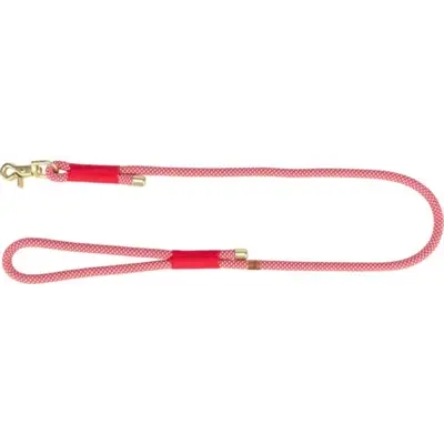 Trixie hondenriem Soft Rope rood/crème 100 x 1 cm – met gouden details