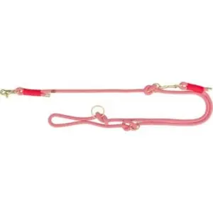 Trixie hondenriem Soft Rope verstelbaar rood/crème 200 x 1 cm - Afbeelding 1