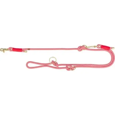 Trixie hondenriem Soft Rope verstelbaar rood/crème 200 x 1 cm