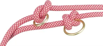 Trixie hondenriem Soft Rope verstelbaar rood/crème 200 x 1 cm - Afbeelding 4