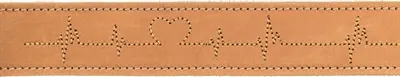 Trixie halsband Rustic vetleer Heartbeat bruin 34-40 x 3 cm – met D-ring - Afbeelding 3