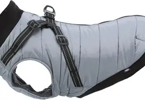 Trixie hondenjas Pontis met tuig grijs 45 cm – waterafstotend - Afbeelding 1