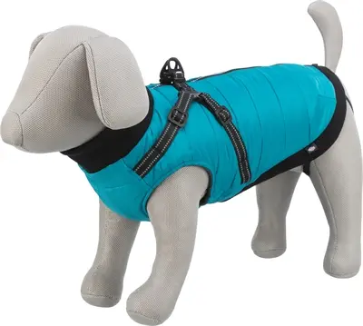 Trixie hondenjas Pontis aqua 45 cm – met geïntegreerd tuig, waterafstotend - Afbeelding 5
