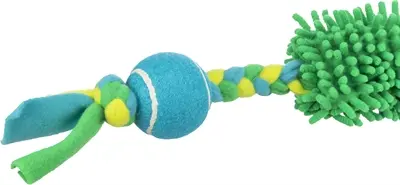 Trixie Bungee Tugger met tennisbal 85 cm – trekspeelgoed hond, 2 stuks - Afbeelding 3