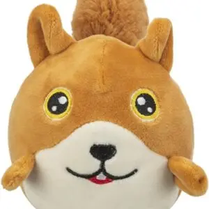 Trixie hondenspeelgoed eekhoorn rond pluche 13 cm – geluidloos, 2 stuks - Afbeelding 1
