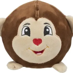 Trixie hondenspeelgoed aap rond pluche 11 cm – geluidloos, 2 stuks - Afbeelding 1