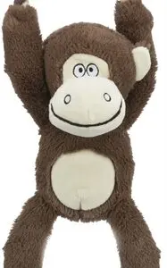 Trixie hondenspeelgoed aap pluche met touw 40 cm – met geluid, 2 stuks - Afbeelding 2