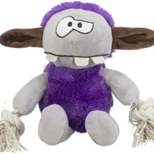 Trixie hondenspeelgoed monster pluche paars 32 cm – touwkern, 2 stuks - Afbeelding 1