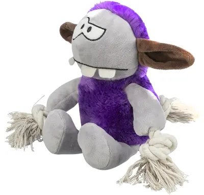 Trixie hondenspeelgoed monster pluche paars 32 cm – touwkern, 2 stuks - Afbeelding 2