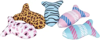 Trixie kattenspeelgoed vis pluche met catnip 8 cm – set van 60 stuks