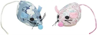 Trixie kattenspeelgoed muis stof met catnip 4,5 cm – set van 36 stuks