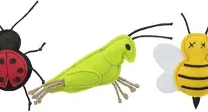 Trixie kattenspeelgoed insecten vilt met catnip 11 cm – set van 48 stuks - Afbeelding 1