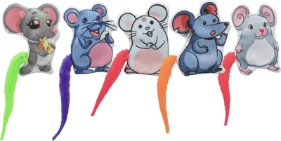 Trixie kattenspeelgoed muis stof met catnip 7,5 cm – set van 110 stuks